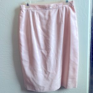 Vintage Blush Linen Pencil Skirt